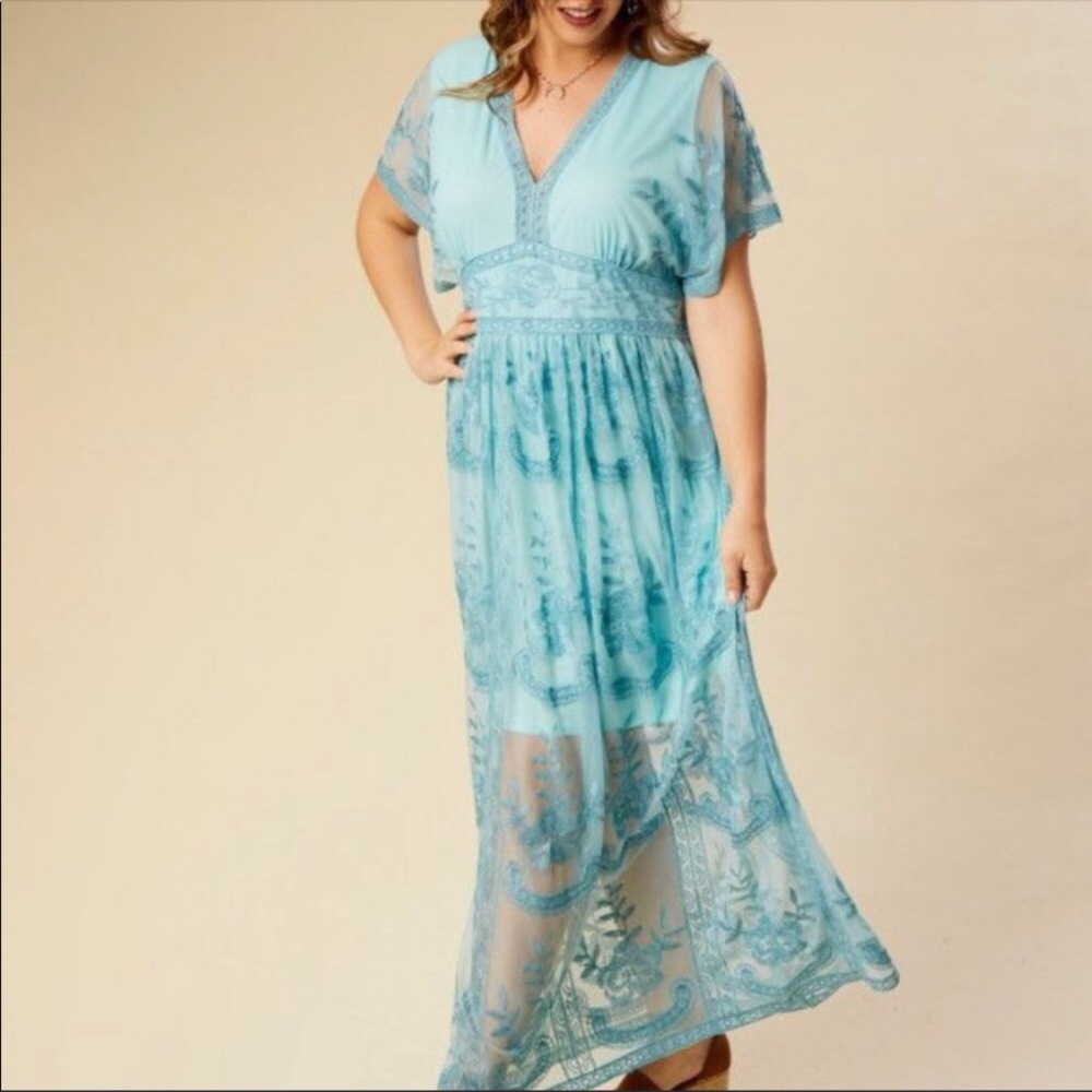 Altar'd State Blue Maxi Dress